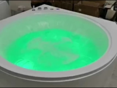 Ladodo Corner Waterfall Massage Banheira acentuada com cascata circular