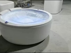 Elegante cascata duplo círculo spa massagem banheira Sensor de proteção contra escassez de água