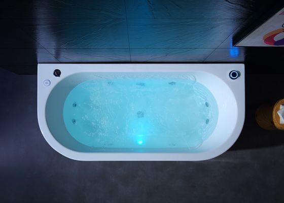 Ladodo E-8002C Duas Pessoas Tubarão de Banho Dual Spa LED Press Switch