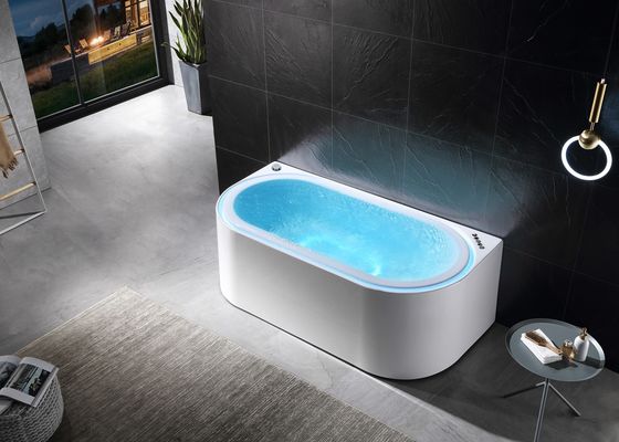 Ladodo E-8003 Banheira de Hidro-Massagem Acrílica com Luz LED Overflow Integrada e Leitor de Música Bluetooth