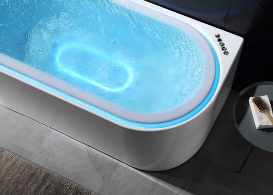 Ladodo E-8003 Banheira de Hidro-Massagem Acrílica com Luz LED Overflow Integrada e Leitor de Música Bluetooth
