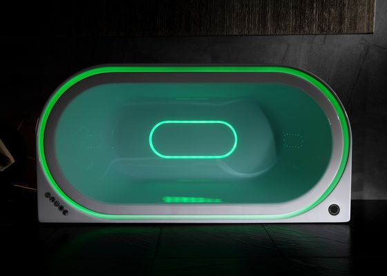Ladodo E-8003 Banheira de Hidro-Massagem Acrílica com Luz LED Overflow Integrada e Leitor de Música Bluetooth