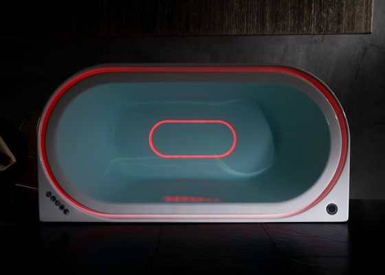 Ladodo E-8003 Banheira de Hidro-Massagem Acrílica com Luz LED Overflow Integrada e Leitor de Música Bluetooth