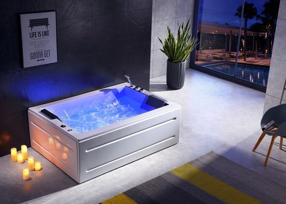 Ladodo E-8007 Banheira de banho acrílica para duas pessoas com cascata dupla