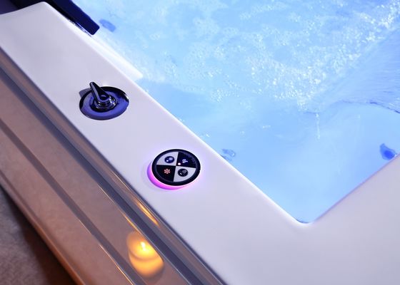 Ladodo E-8007 Banheira de banho acrílica para duas pessoas com cascata dupla