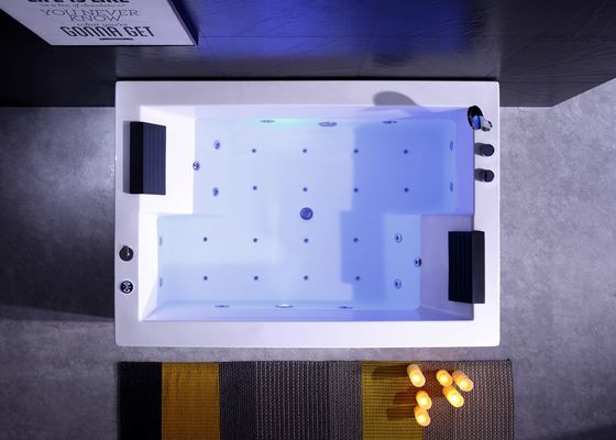 Ladodo E-8007 Banheira de banho acrílica para duas pessoas com cascata dupla
