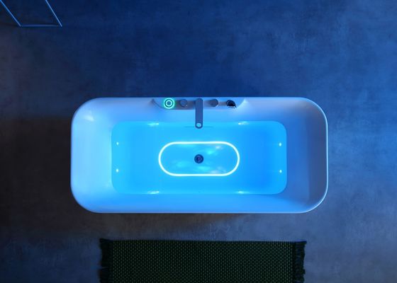 Banheira de mergulho profundo ergonômica de um LED com travesseiro incorporado
