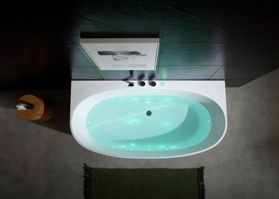 Banheira de massagem única iluminada a LED com esterilização por ozônio e terapia infravermelha