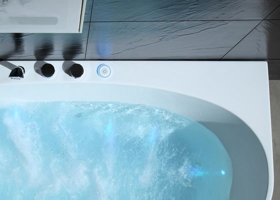 Banheira de massagem única iluminada a LED com esterilização por ozônio e terapia infravermelha