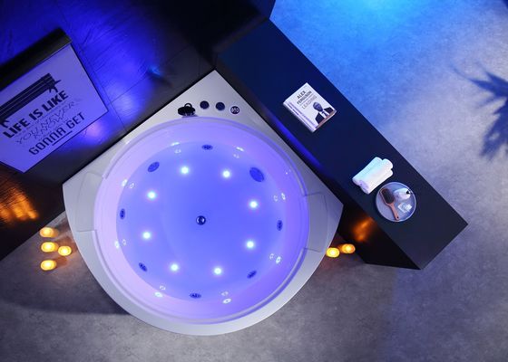 Ladodo Corner Waterfall Massage Banheira acentuada com cascata circular