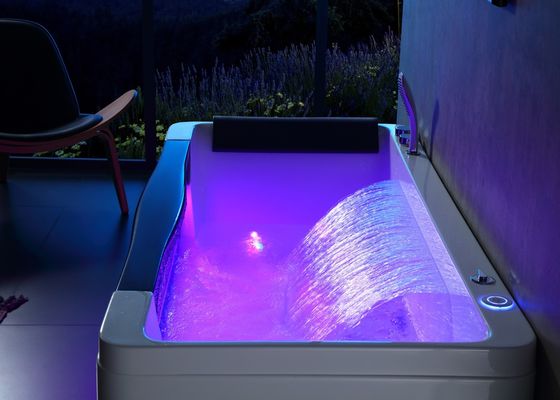 Banheira de borbulha de Spa para 3 pessoas com vidro LED dianteiro e recurso de remoção profunda