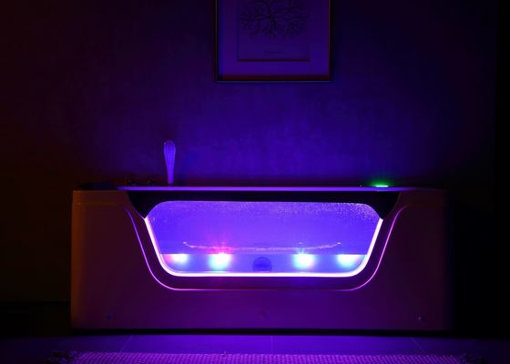 Banheira de borbulha de Spa para 3 pessoas com vidro LED dianteiro e recurso de remoção profunda
