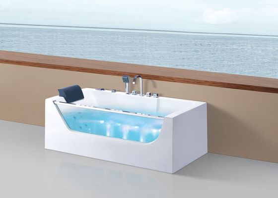 Air Press Switch Rectangle Spa ao ar livre com vidro frontal para solteiro