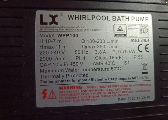 Air Press Switch Rectangle Spa ao ar livre com vidro frontal para solteiro
