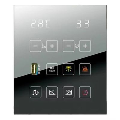 Sala de sauna de música Bluetooth para 3 pessoas com banco no interior