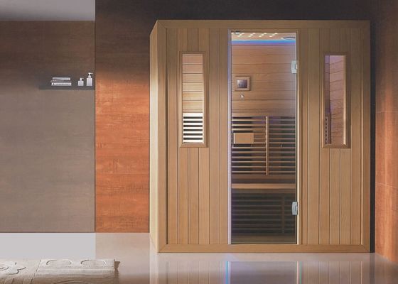 2 pessoas Infravermelho Hemlock Sauna Sala de madeira com suporte de personalização
