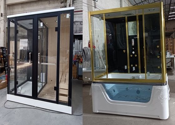 Sauna com gerador de vapor de 3 kW Sala de vapor combinada com painel de controle digital