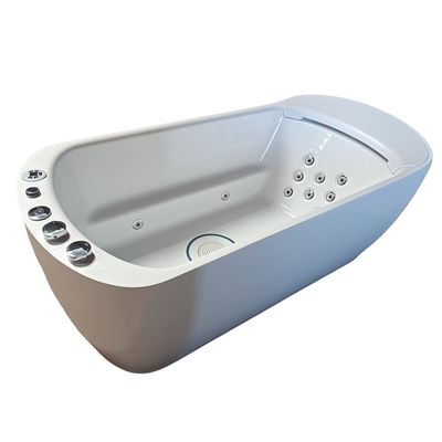 única banheira de 1700 mm L-8401 com LED cascata de pescoço largo