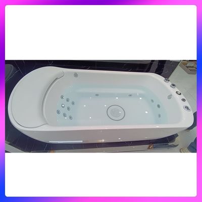 única banheira de 1700 mm L-8401 com LED cascata de pescoço largo